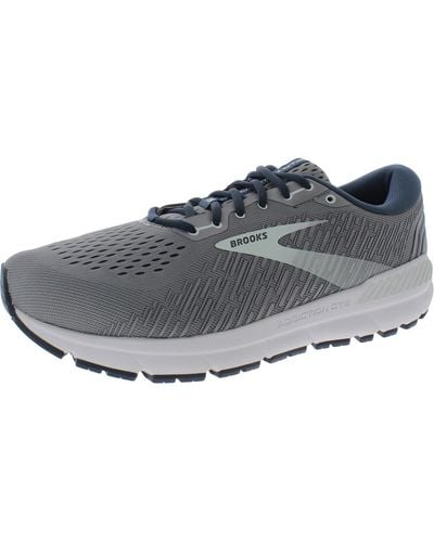 Brooks Addiction Gts Padded Insole Mesh Running & Training Shoes - Gray