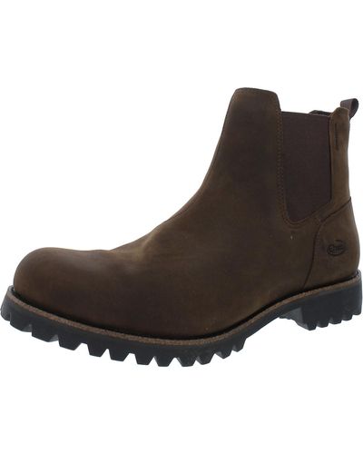 Chaco Fields Leather Pull On Chelsea Boots - Brown