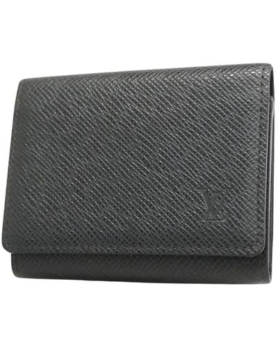 Louis Vuitton Enveloppe Carte De Visite Leather Wallet (pre-owned) - Gray