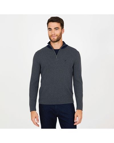 Nautica Half-zip Milano Sweater - Blue