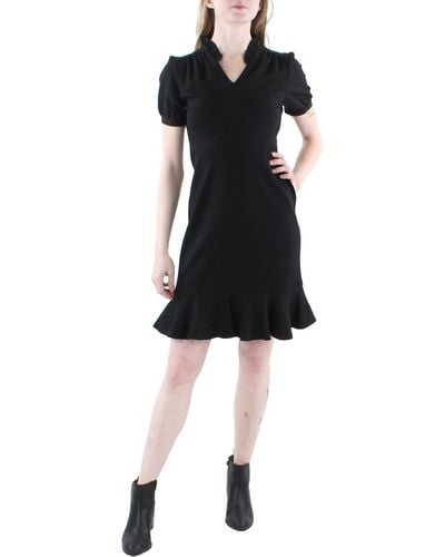 Nanette Lepore Ruffled Short Mini Dress - Black