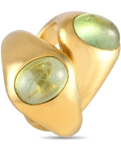 Pomellato Pomelatto 18k Yellow Peridot Interlocking Ring Po39-051524