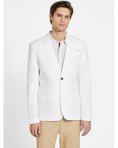 Guess Factory Sanders Chambray Blazer - White