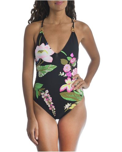 Trina Turk Floral High Leg One-piece Swimsuit - Multicolor
