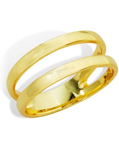 Savvy Cie Jewels Gold Plate Open Ring - Yellow