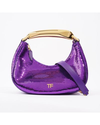 Tom Ford Mini Bianca Tote Bag Sequin - Purple