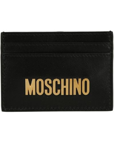 Moschino Logo Plaque Card Holder - Black