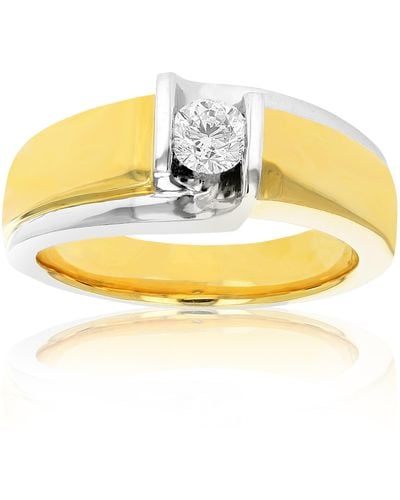 Vir Jewels 1/2 Cttw Diamond Engagement Ring 18k Yellow Gold And Platinum