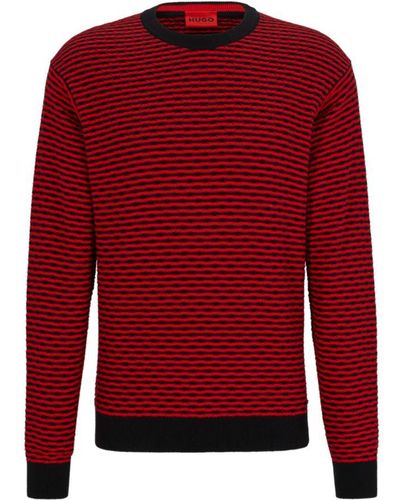 HUGO Relaxed-fit Sweater - Red