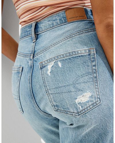 American Eagle Outfitters Ae Ripped Highest Waist '90s Boyfriend Jean - Blue