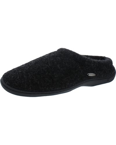 Acorn Digby Wool Arch Support Mule Slippers - Black