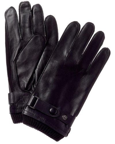 Bruno Magli Wool-blend & Leather Gloves - Blue