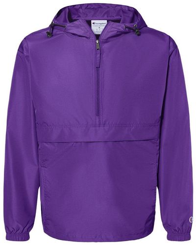 Champion Packable Quarter-zip Jacket - Purple