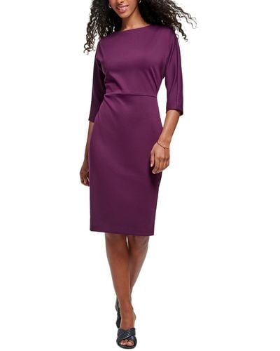 Calvin Klein Business Knee Sheath Dress - Purple