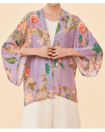 Powder Prancing Tiger Kimono Jacket - Pink