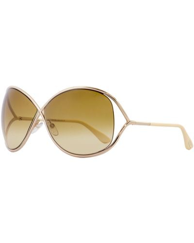 Tom Ford Butterfly Sunglasses Tf130 Miranda Gold/ivory 68mm - Black
