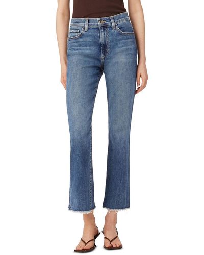 Joe's The Callie Cropped Bootcut Raw Hem Cropped Jeans - Blue