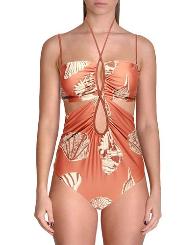 Johanna Ortiz Reef Discovery Cut-out Halter One-piece Swimsuit - Pink
