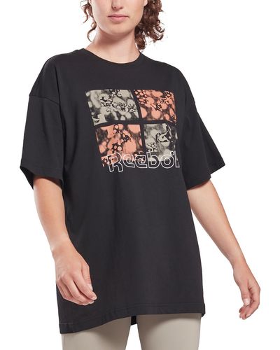 Reebok Crewneck Short Sleeve Graphic T-shirt - Black