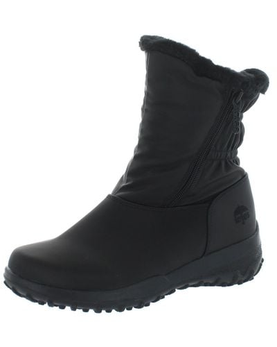Totes Marie Cold Weather Faux Fur Lined Snow Boots - Black