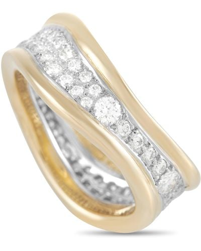 Tiffany & Co. Tiffany 18k Yellow 1.00 Ct Diamond Curved Band Ring - Metallic