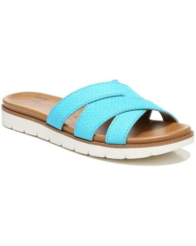 Zodiac Naila Leather Strappy Slide Sandals - Blue