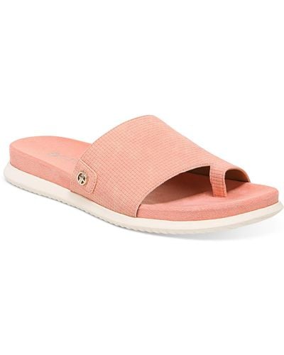 Giani Bernini Cristeena Faux Leather Embellished Slide Sandals - Pink