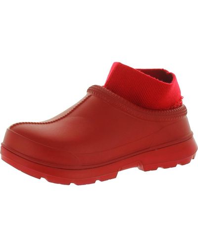 UGG Tasman X Rubber Solid Rain Boots - Red