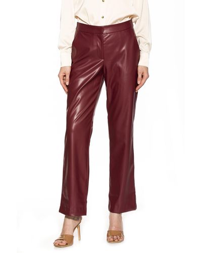 Alexia Admor Faux Leather Pants - Red