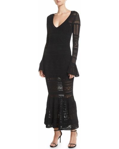 Alexis Darcie Knitted Dress In Black