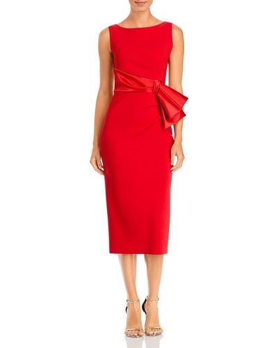 Chiara Boni Yazhi Ra Woven Sleeveless Evening Dress - Red