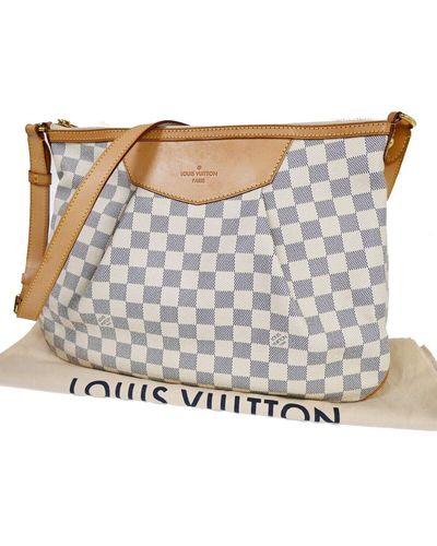 Louis Vuitton Siracusa Canvas Shoulder Bag (pre-owned) - Gray