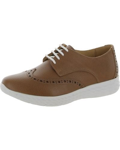 Driver Club USA Raleigh Leather Lace-up Oxfords - Brown