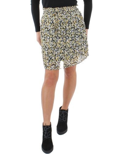 Karl Lagerfeld Chiffon Floral A-line Skirt - Black