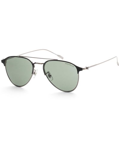 Montblanc Montblanc 55 Mm Gray Sunglasses Mb0190s-002-55