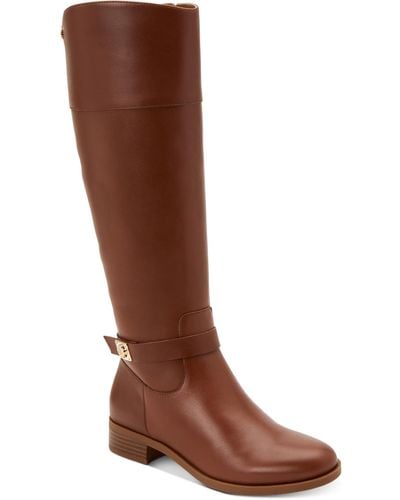 Charter Club Johannes Leather Tall Knee-high Boots - Brown