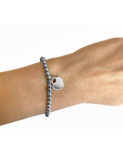 Adornia Ball Bead Bracelet Silver - Natural