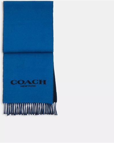 COACH Bicolor Muffler - Blue