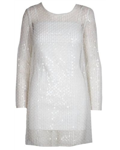 Lucy Paris Arianna Sequin Dress - White
