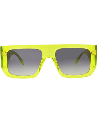 Just Cavalli Navigator-frame Acetate Sunglasses - Yellow
