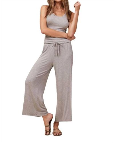 Lamade Shirred Back Crop Culotte Pant - Natural