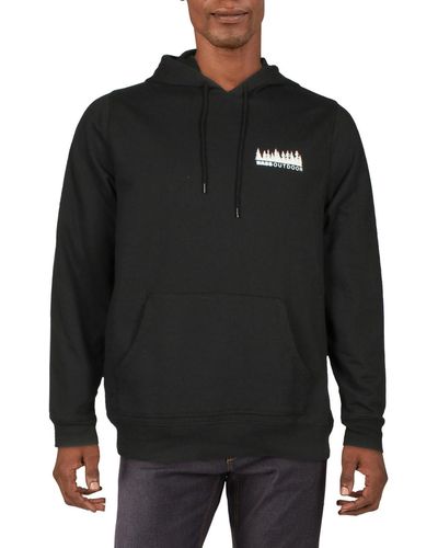BASS OUTDOOR Fleece Lined Logo Graphic Hoodie - Black