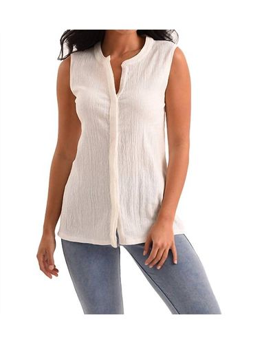 French Kyss Janet Sleeveless Tunic - Natural
