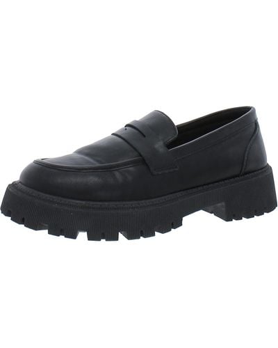 Wanted Cocoa Leather Loafers - Black