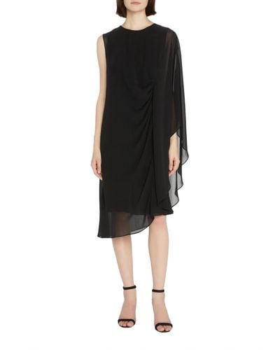 Kobi Halperin Sheila Asymmetric Overlay Dress - Black