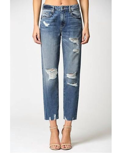 Hidden Jeans Tracey Distressed Straight Jean - Blue