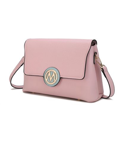 MKF Collection by Mia K Johanna Multi Compartment Crossbody Bag - Pink