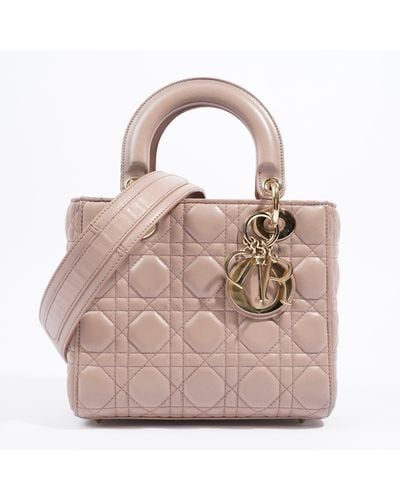 Dior Lady Dior My Abcdior Blush Lambskin Leather Crossbody Bag - Pink