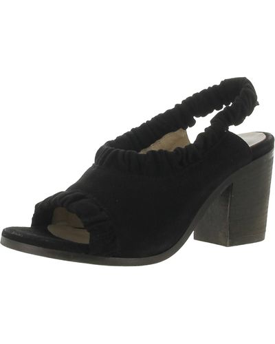 UNITY IN DIVERSITY Sofia Suede Ruched Heels - Black