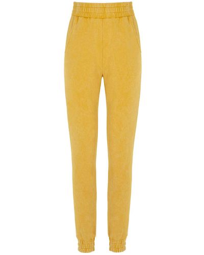 Nocturne Knitted jogging Pants - Yellow